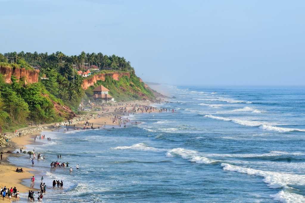 Varkala Beach, Kerala places to visit in India for solo travelers